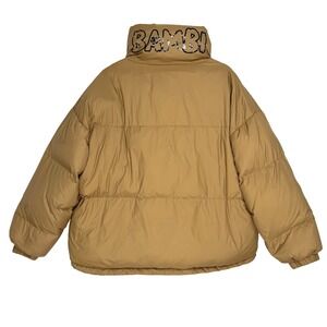 RARE Peacebird Disney Down Cropped Puffer Coat Brown Tan Bambi L